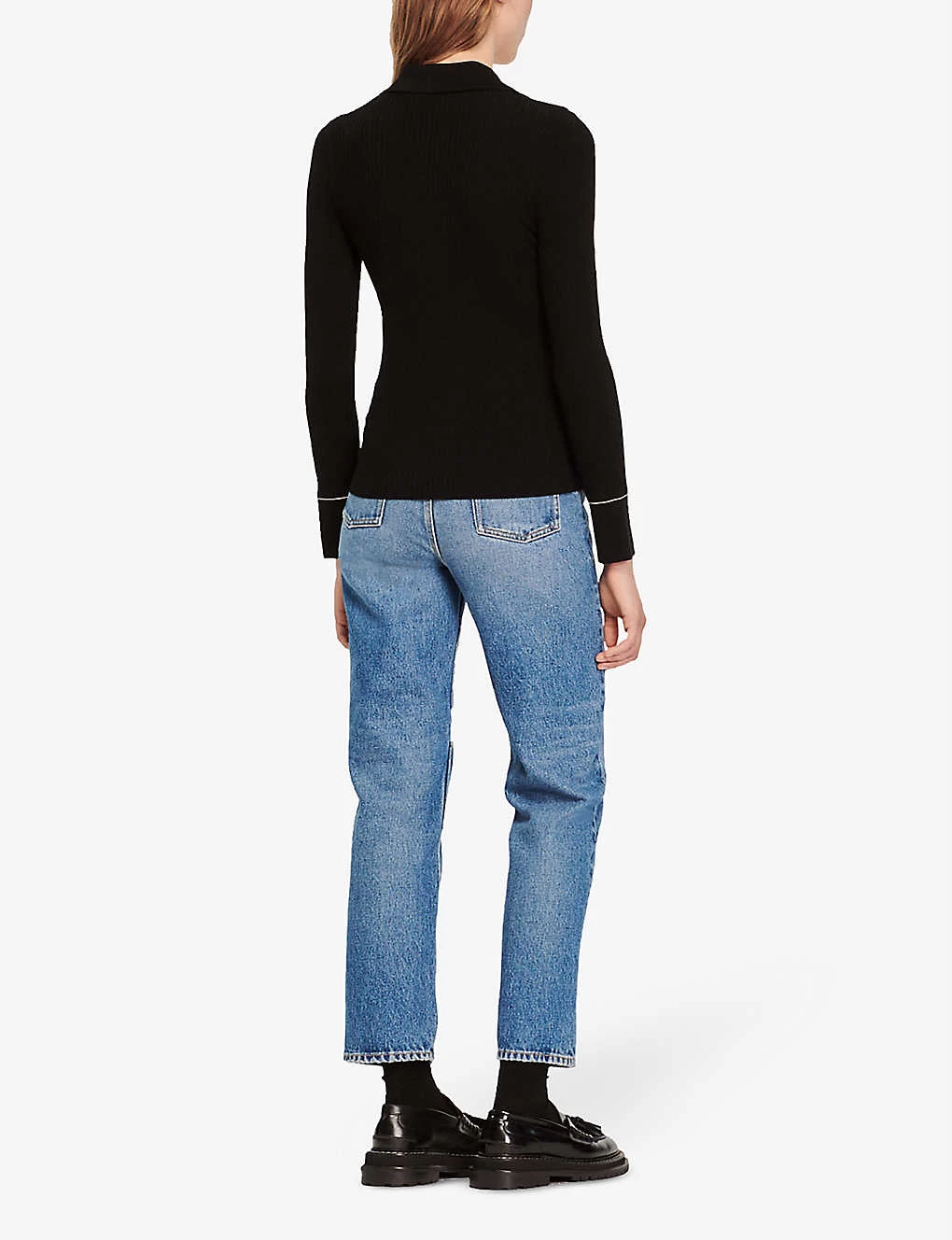 Sandro Gab Ribbed Fine-knit Ribbed Cardigan 6 Sandro Gab Ribbed Fine-knit Ribbed Cardigan - Image 4