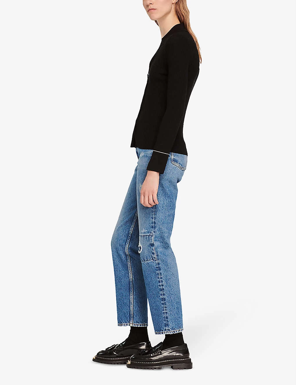 Sandro Gab Ribbed Fine-knit Ribbed Cardigan 7 Sandro Gab Ribbed Fine-knit Ribbed Cardigan - Image 5