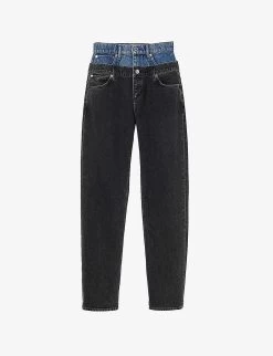 Sandro Kitty Trompe L'œil High-rise Mom Jeans