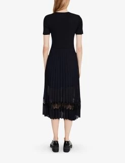 CLAUDIE PIERLOT Teli Pleated-petticoat Cotton Midi Dress 10 CLAUDIE PIERLOT Teli Pleated-petticoat Cotton Midi Dress -Mode Charm Shop R03949249 DIVERS ALT03