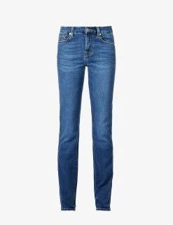 7 For All Mankind Kimmie Straight-leg Mid-rise Stretch-denim Jeans