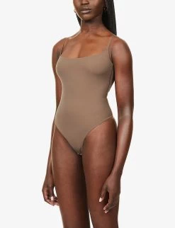 Fits Everybody Scoop-neck Stretch-jersey Body -Mode Charm Shop R03958589 UMBER ALT02