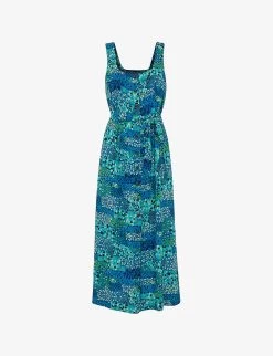 Whistles Meadow Graphic-print Woven Midi Dress