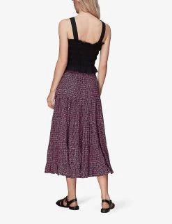 Whistles Twist Polka-dot Woven Midi Skirt -Mode Charm Shop R03959800 MULTICOLOURED ALT03