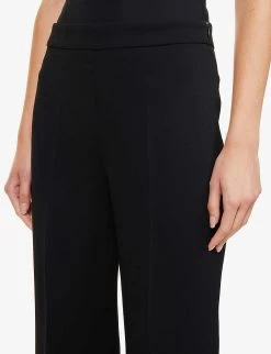 Joseph Cavendish Wide-leg Stretch-woven Trousers -Mode Charm Shop R03963534 BLACK ALT04