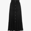 Whistles Crinkled Woven Midi Skirt -Mode Charm Shop R03968983 BLACK M