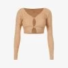 Jacquemus Le Cardigan Alzou V-neck Mohair-blend Cardigan -Mode Charm Shop R03972589 BEIGE M
