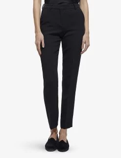 THE KOOPLES Tapered-leg Mid-rise Wool Trousers -Mode Charm Shop R03977094 BLA01 ALT02