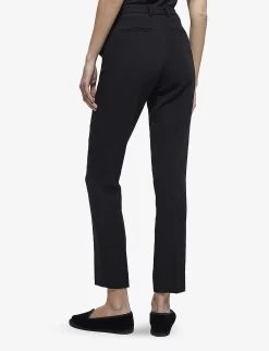 THE KOOPLES Tapered-leg Mid-rise Wool Trousers -Mode Charm Shop R03977094 BLA01 ALT03