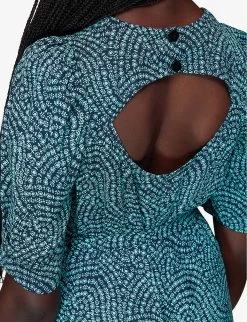 Whistles Daisy Floral-print Viscose Midi Dress -Mode Charm Shop R03979986 MULTICOLOURED ALT04