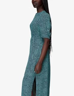 Whistles Daisy Floral-print Viscose Midi Dress -Mode Charm Shop R03979986 MULTICOLOURED ALT05