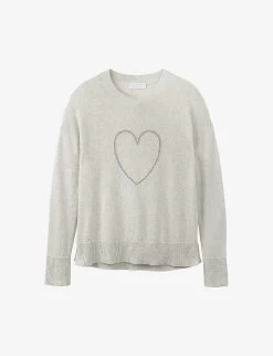 Sparkle Heart Intarsia-knit Wool-blend Jumper