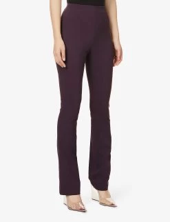 Laurel Darted-back Straight-leg High-rise Stretch-woven Trousers -Mode Charm Shop R03982030 NIGHTSHADE ALT02