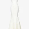 Ines Flared Satin Wedding Dress -Mode Charm Shop R03983460 IVORY M