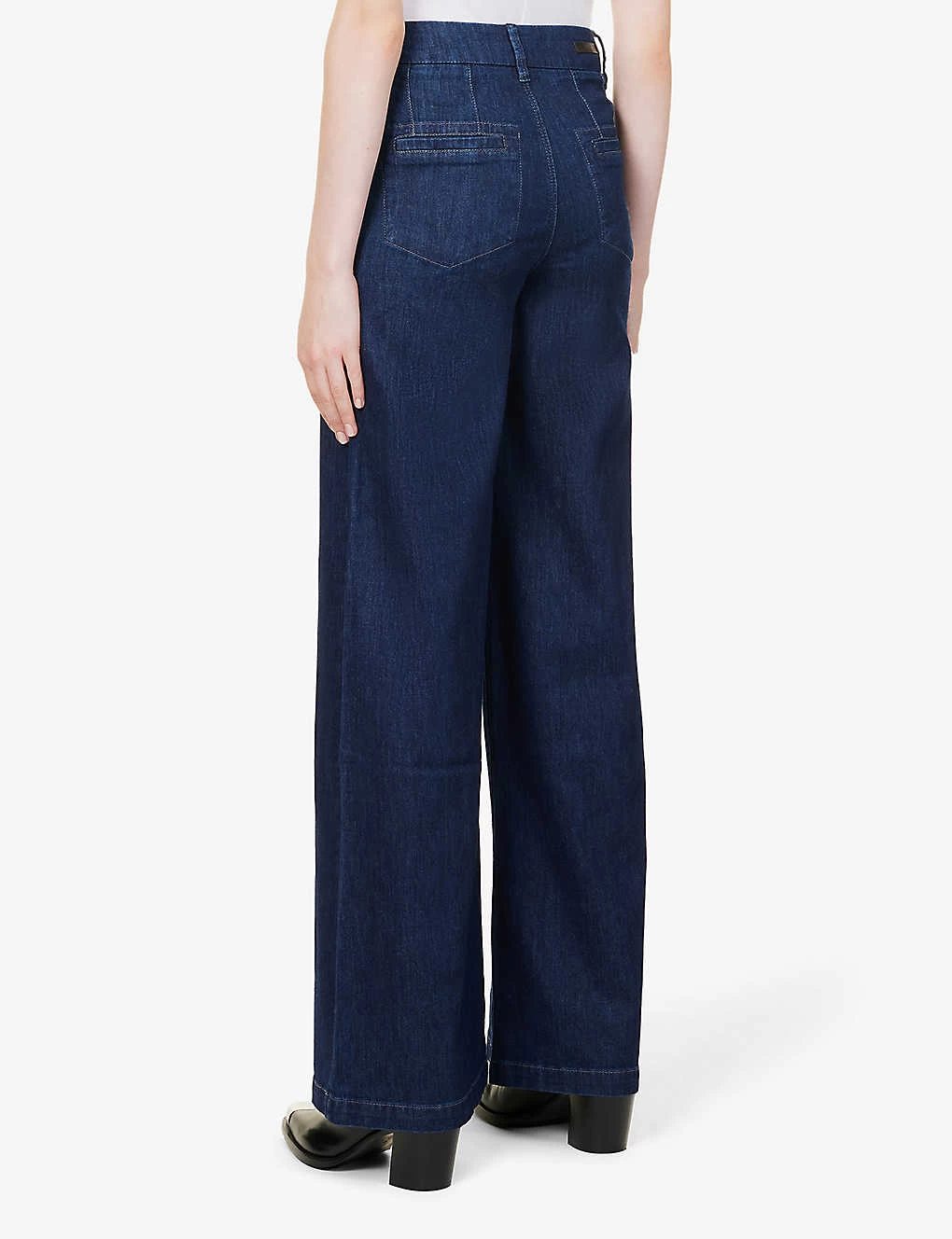 Paige Harper Wide-leg High-rise Stretch-denim Jeans 6 Paige Harper Wide-leg High-rise Stretch-denim Jeans - Image 4