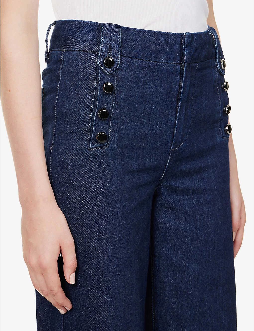 Paige Harper Wide-leg High-rise Stretch-denim Jeans 7 Paige Harper Wide-leg High-rise Stretch-denim Jeans - Image 5