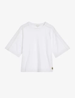 Ted Baker Peyrrie Flower-embroidered Cotton T-shirt