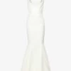 Estelle Corseted Satin Wedding Dress -Mode Charm Shop R03998255 IVORY M