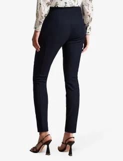 Ted Baker Liroi Popper-detail High-rise Stretch Leggings -Mode Charm Shop R04000407 NAVY ALT02
