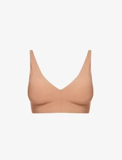Wolford Pure Skin V-neck Stretch-woven Bra
