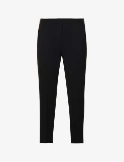 THEORY Treeca Relaxed-fit Straight-leg High-rise Woven Trousers