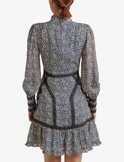 By Malina Esther Floral-print Woven Mini Dress -Mode Charm Shop R04005529 FIORE ALT03