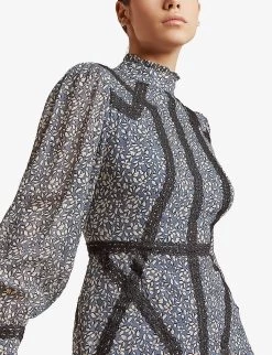 By Malina Esther Floral-print Woven Mini Dress -Mode Charm Shop R04005529 FIORE ALT04