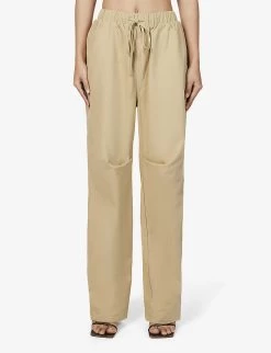 Luna Relaxed-fit Woven Trousers -Mode Charm Shop R04010836 CAMEL ALT02