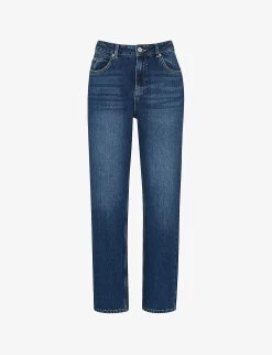 Whistles Straight-leg Low-rise Faded Jeans