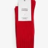 Colorful Standard Ribbed-edge Recycled-merino Wool Socks -Mode Charm Shop R04055864 SCARLETRED M