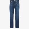 AGOLDE Riley Cropped Straight-leg High-rise Stretch Cotton-blend Jeans -Mode Charm Shop R04058553 DIVIDED M