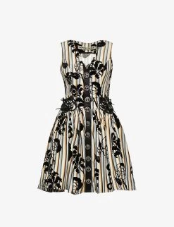 Gait Striped Woven Mini Dress