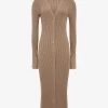 Reiss Avery V-neck Kitted Midi Dress -Mode Charm Shop R04068075 CAMEL M