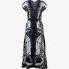Reiss Freja Abstract-print Woven Midi Dress 2 Reiss Freja Abstract-print Woven Midi Dress -Mode Charm Shop R04070729 NAVYWHITE M