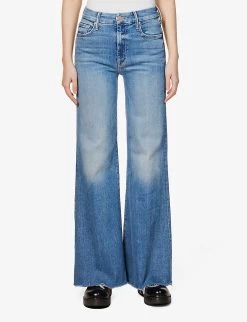 MOTHER The Roller Flared-leg Frayed-hem Organic-cotton Jeans -Mode Charm Shop R04074466 RIDINGTHECLIFFSIDE ALT02