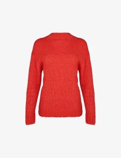 Sweaty Betty Funnel-neck Boxy Brushed-knit Jumper