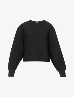ALAIA Boxy-fit Scoop-neck Cotton-jersey Sweatshirt