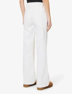 Paige Leenah Straight High-rise Stretch-denim Jeans -Mode Charm Shop R04078775 CRISPWHITE ALT03