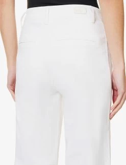 Paige Leenah Straight High-rise Stretch-denim Jeans -Mode Charm Shop R04078775 CRISPWHITE ALT05