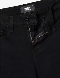 Paige Brand-patch Flared-leg High-rise Rayon-blend Jeans 15 Paige Brand-patch Flared-leg High-rise Rayon-blend Jeans -Mode Charm Shop R04078804 BLACKSHADOW ALT06