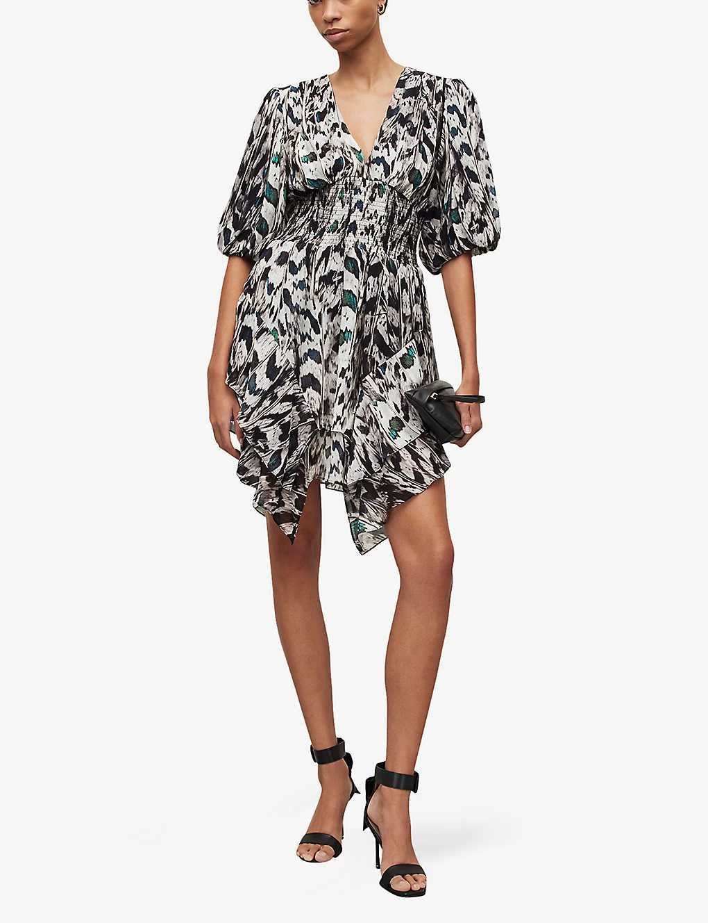 AllSaints Ciara Ines-print Woven Mini Dress 4 AllSaints Ciara Ines-print Woven Mini Dress - Image 2