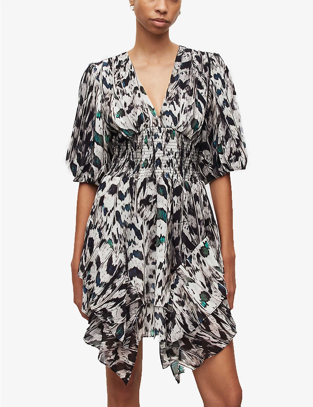 AllSaints Ciara Ines-print Woven Mini Dress 5 AllSaints Ciara Ines-print Woven Mini Dress - Image 3