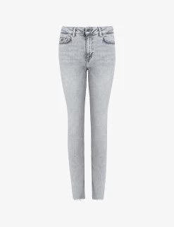 AllSaints Dax Washed Slim-leg Mid-rise Stretch-denim Jeans