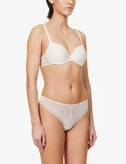 Passionata Pila Lace-trim Stretch-woven Bra -Mode Charm Shop R04093367 PEARL ALT01