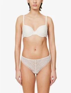 Passionata Pila Lace-trim Stretch-woven Bra -Mode Charm Shop R04093367 PEARL ALT02