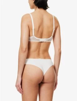 Passionata Pila Lace-trim Stretch-woven Bra -Mode Charm Shop R04093367 PEARL ALT03