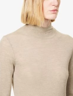 Joseph Regular-fit High-neck Cashmere Jumper -Mode Charm Shop R04095150 PEWTER ALT04