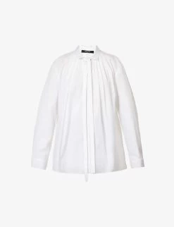 Joseph Orton Tied-neck Long-sleeved Cotton Shirt