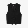 THE KOOPLES V-neck Fitted Wool Waistcoat -Mode Charm Shop R04098260 BLA09 M