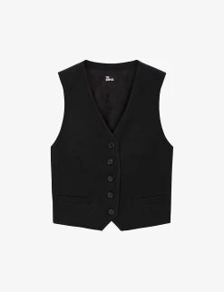 THE KOOPLES V-neck Fitted Wool Waistcoat